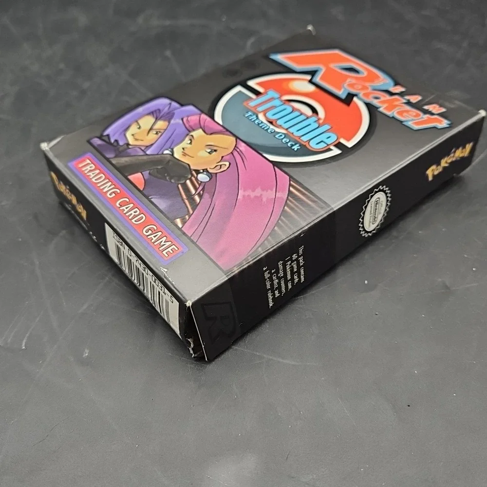 Pokemon WOTC Team Rocket Trouble Theme Deck Empty Box NO CARDS